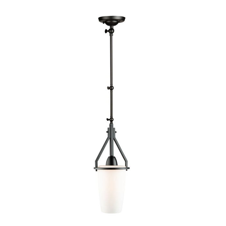 1 Light Sconce/Pendant Black (Cylinder Glassware) by Artcraft