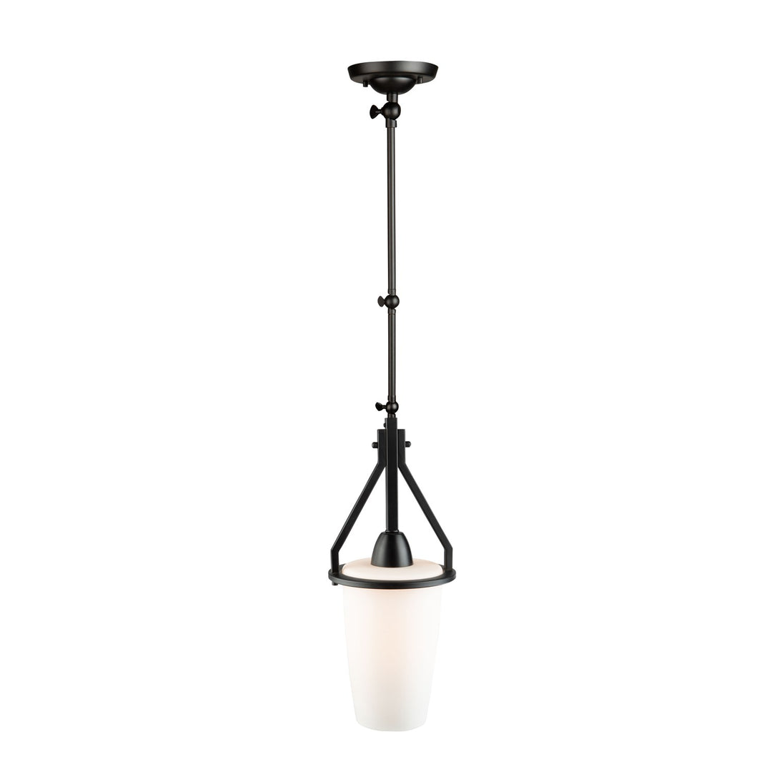1 Light Sconce/Pendant Black (Cylinder Glassware)