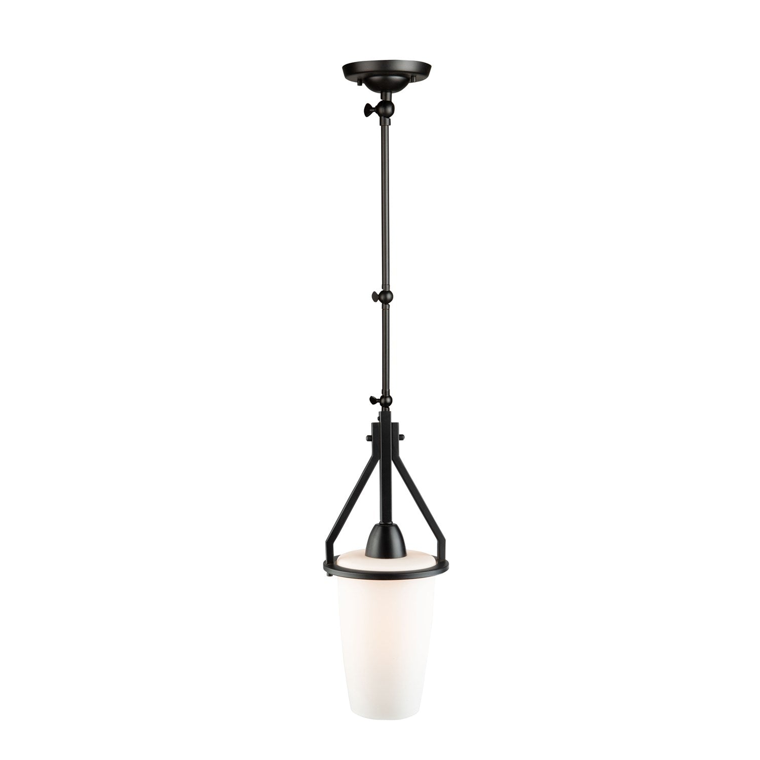 1 Light Sconce/Pendant Black (Cylinder Glassware)