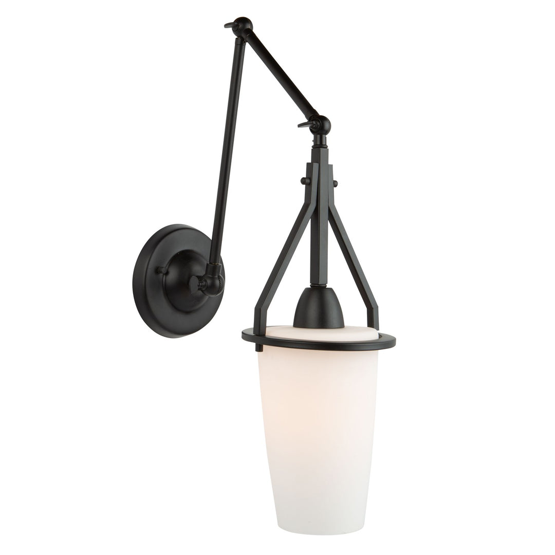 1 Light Sconce/Pendant Black (Cylinder Glassware)