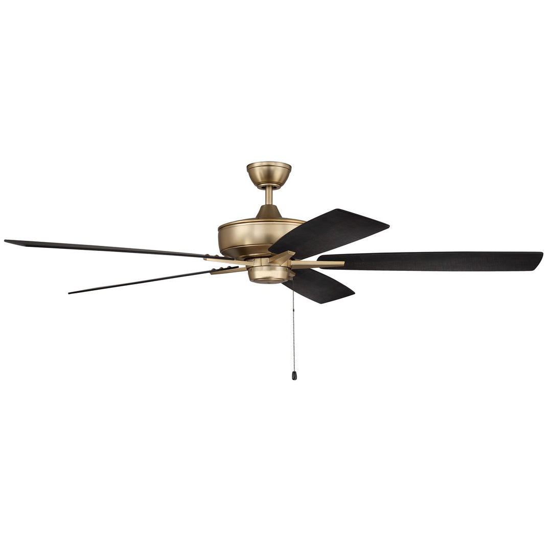 60in Super Pro 60 in Satin Brass w/ Black Walnut/Flat Black Blades by Craftmade