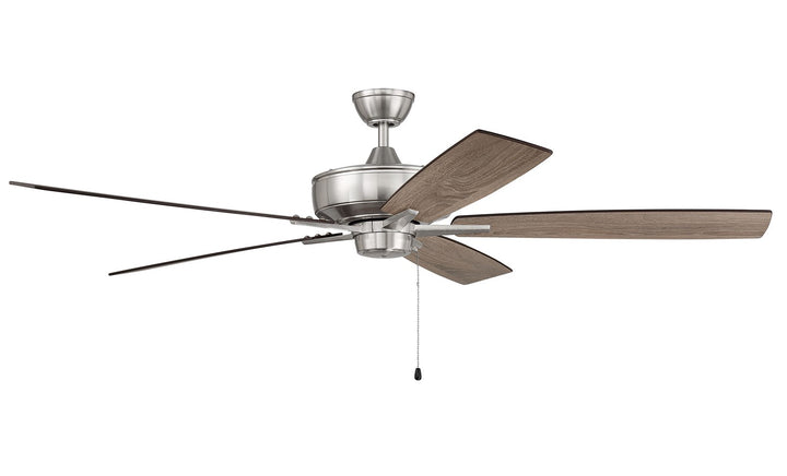 60in Super Pro 60 in Brushed Polished Nickel w/ Driftwood/Grey Walnut Blades by Craftmade