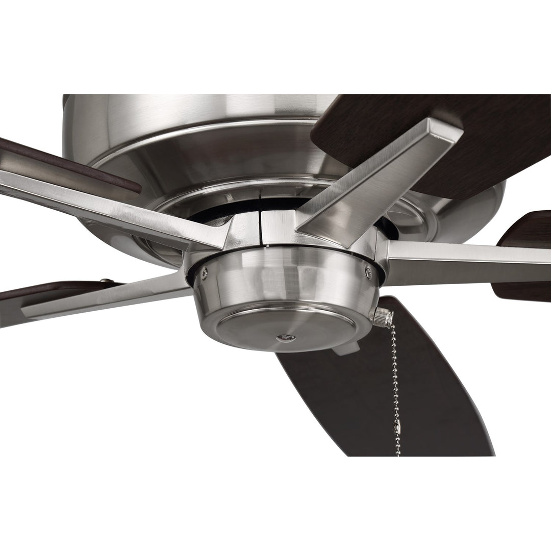 60in Super Pro 60 in Brushed Polished Nickel w/ Driftwood/Grey Walnut Blades