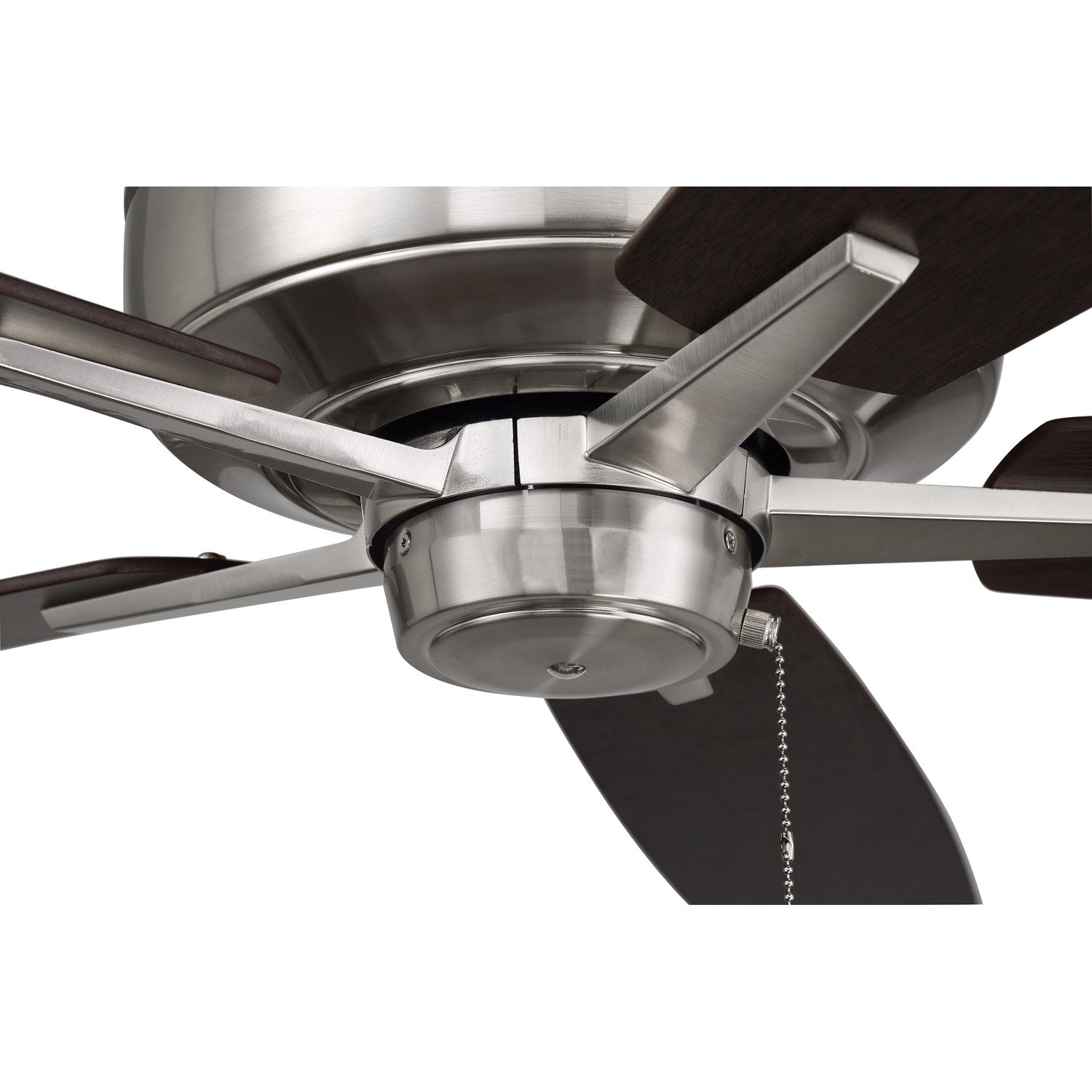 60in Super Pro 60 in Brushed Polished Nickel w/ Driftwood/Grey Walnut Blades