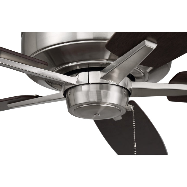 60in Super Pro 60 in Brushed Polished Nickel w/ Driftwood/Grey Walnut Blades