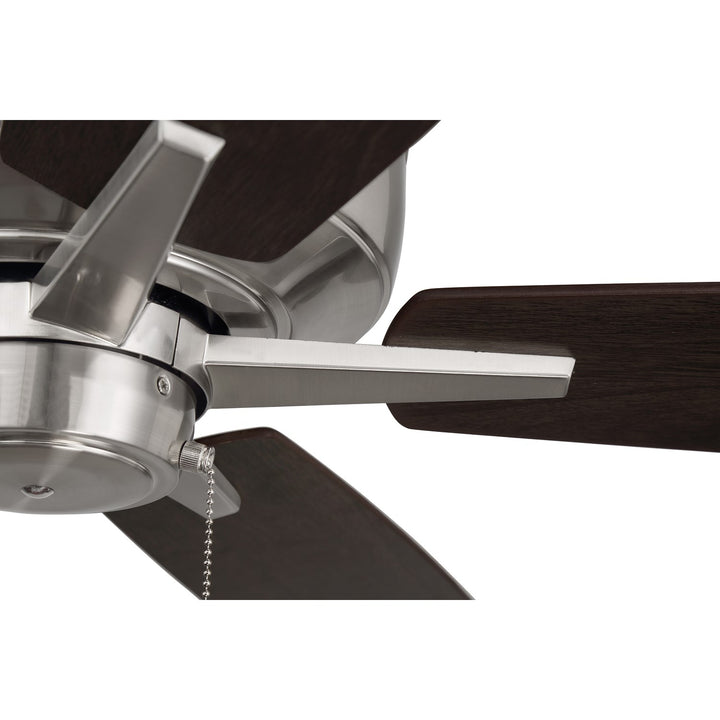 60in Super Pro 60 in Brushed Polished Nickel w/ Driftwood/Grey Walnut Blades