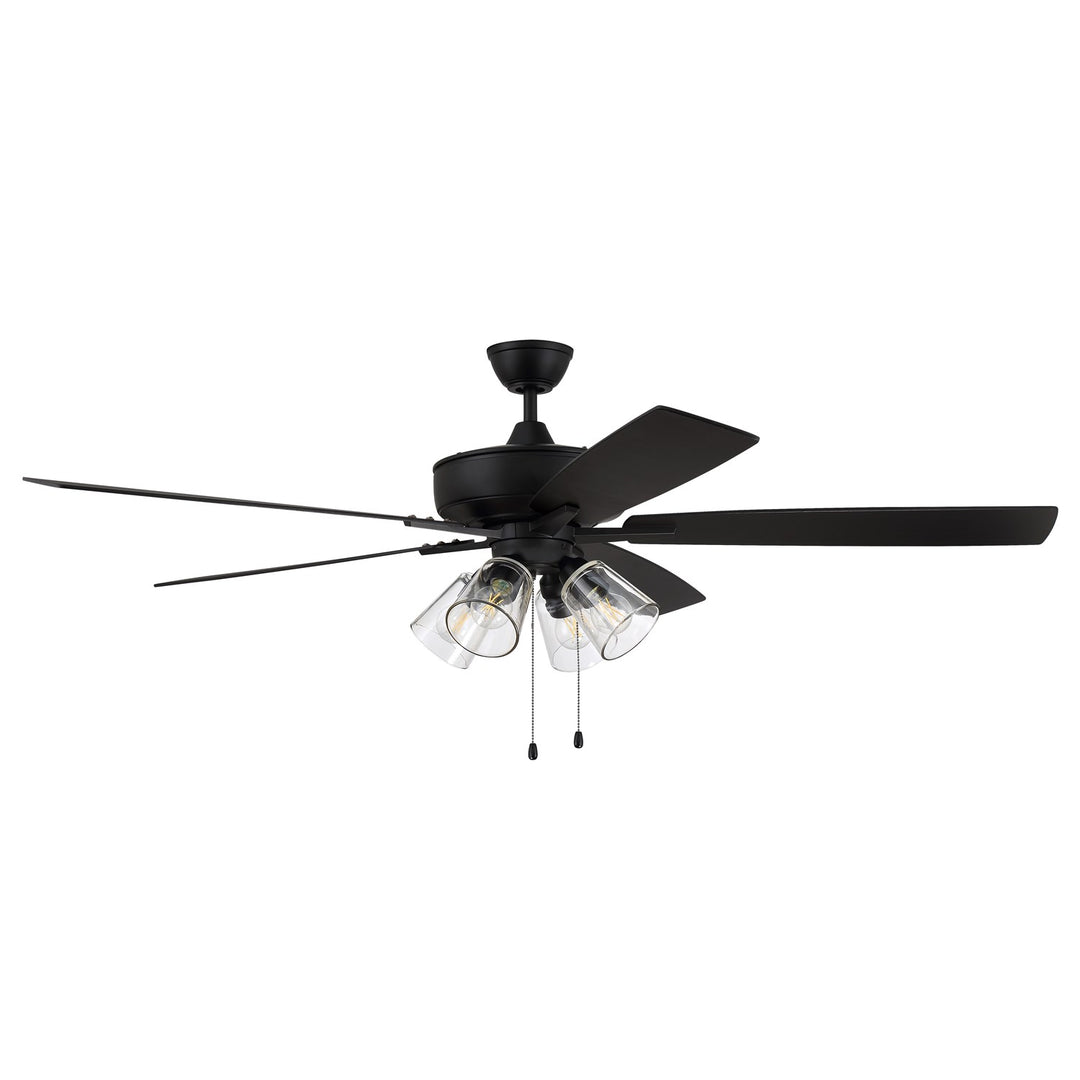 60in Super Pro 104 in Flat Black  w/ Flat Black/Greywood Blades by Craftmade