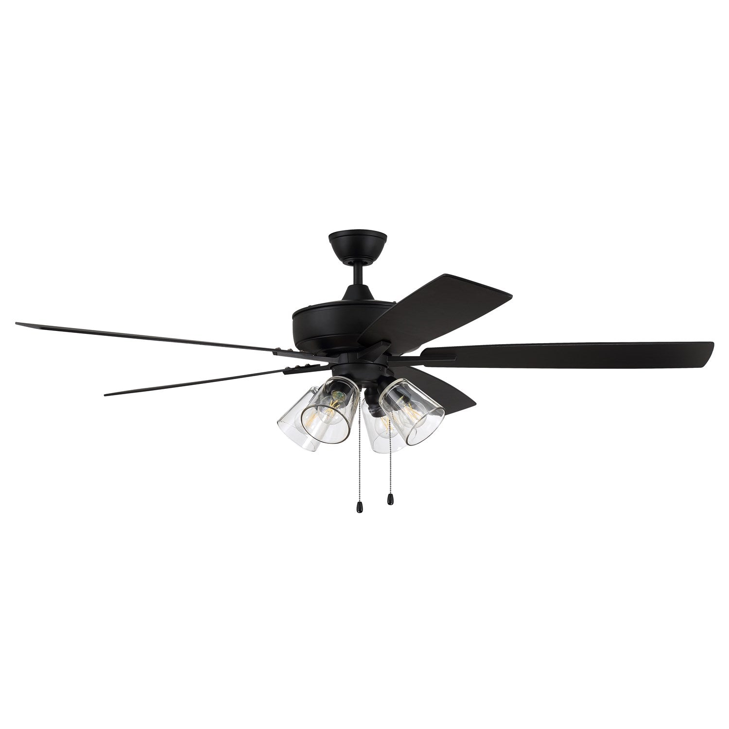 60in Super Pro 104 in Flat Black  w/ Flat Black/Greywood Blades by Craftmade
