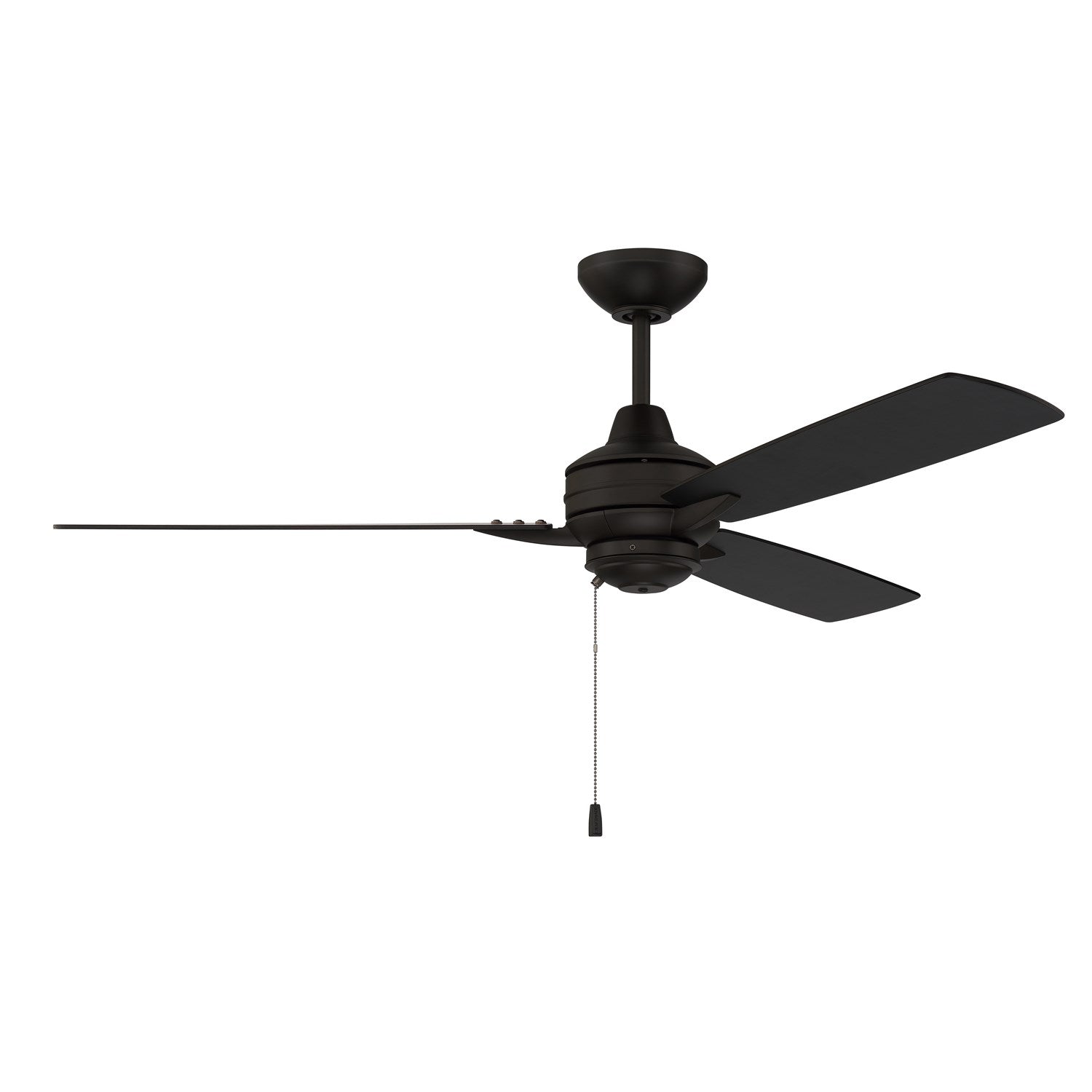 52in  Indoor/Outdoor in Flat Black  w/ Flat Black/Greywood Blades by Craftmade