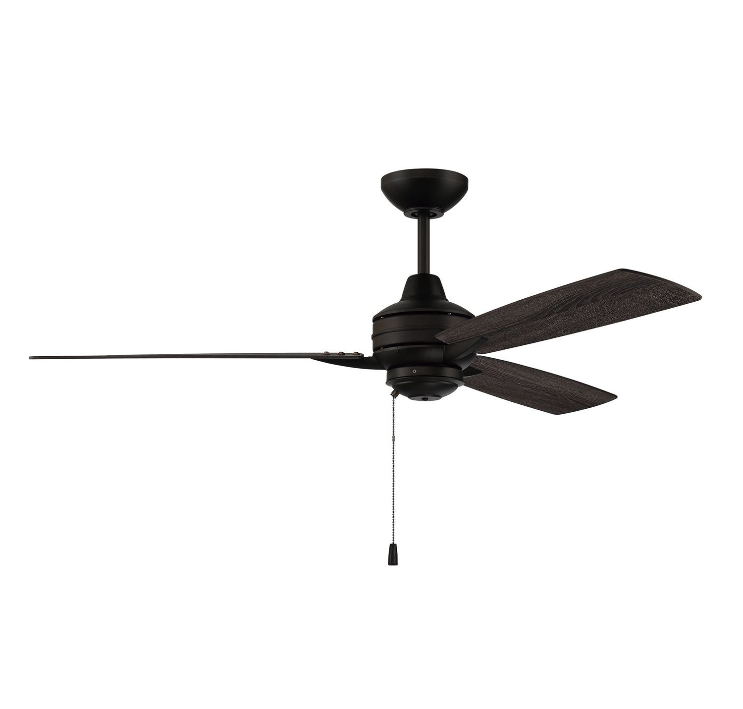 52in  Indoor/Outdoor in Flat Black  w/ Flat Black/Greywood Blades