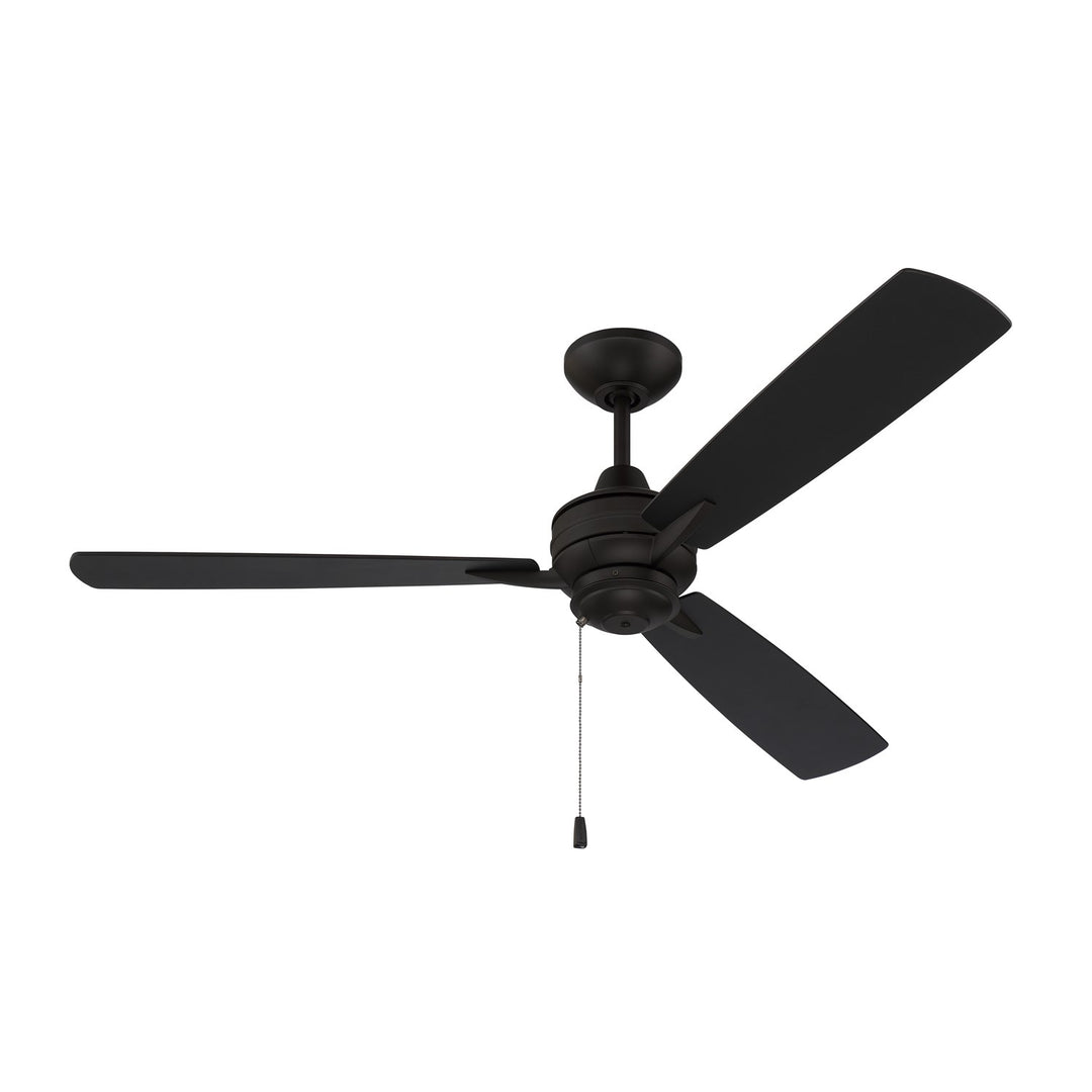 52in  Indoor/Outdoor in Flat Black  w/ Flat Black/Greywood Blades