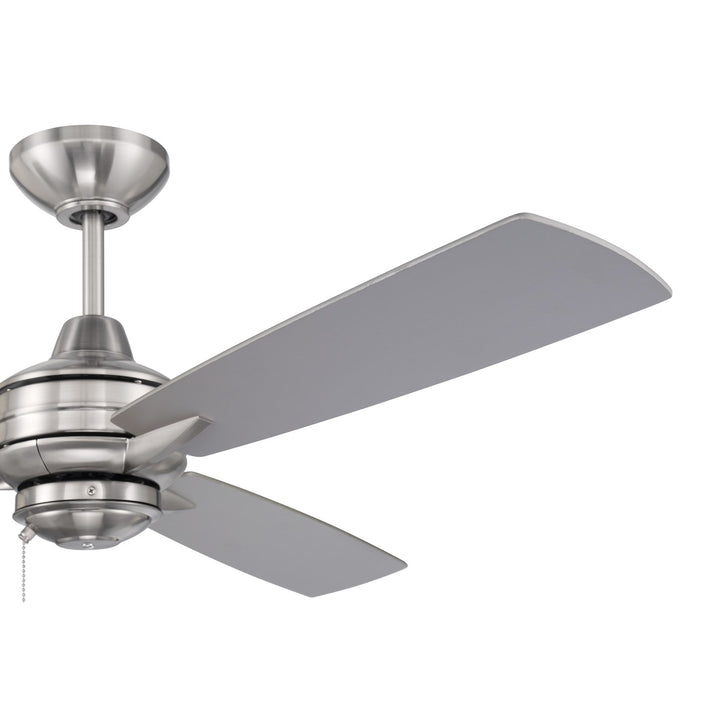 52in  in Brushed Polished Nickel w/ Brushed Nickel/Driftwood Blades