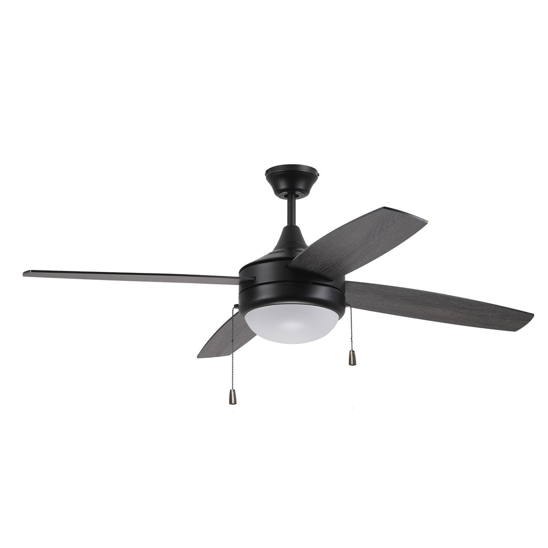 52in Phaze Energy Star 4 in Flat Black w/ Flat Black/Greywood Blades by Craftmade