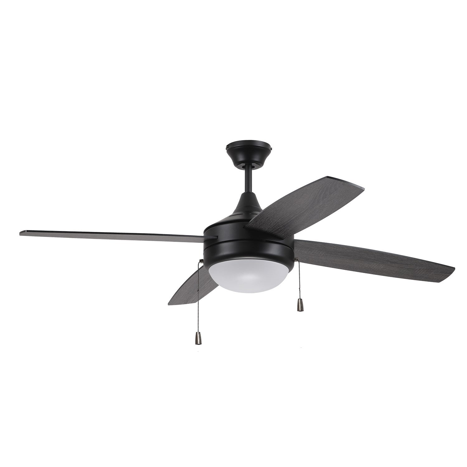 52in Phaze Energy Star 4 in Flat Black w/ Flat Black/Greywood Blades by Craftmade