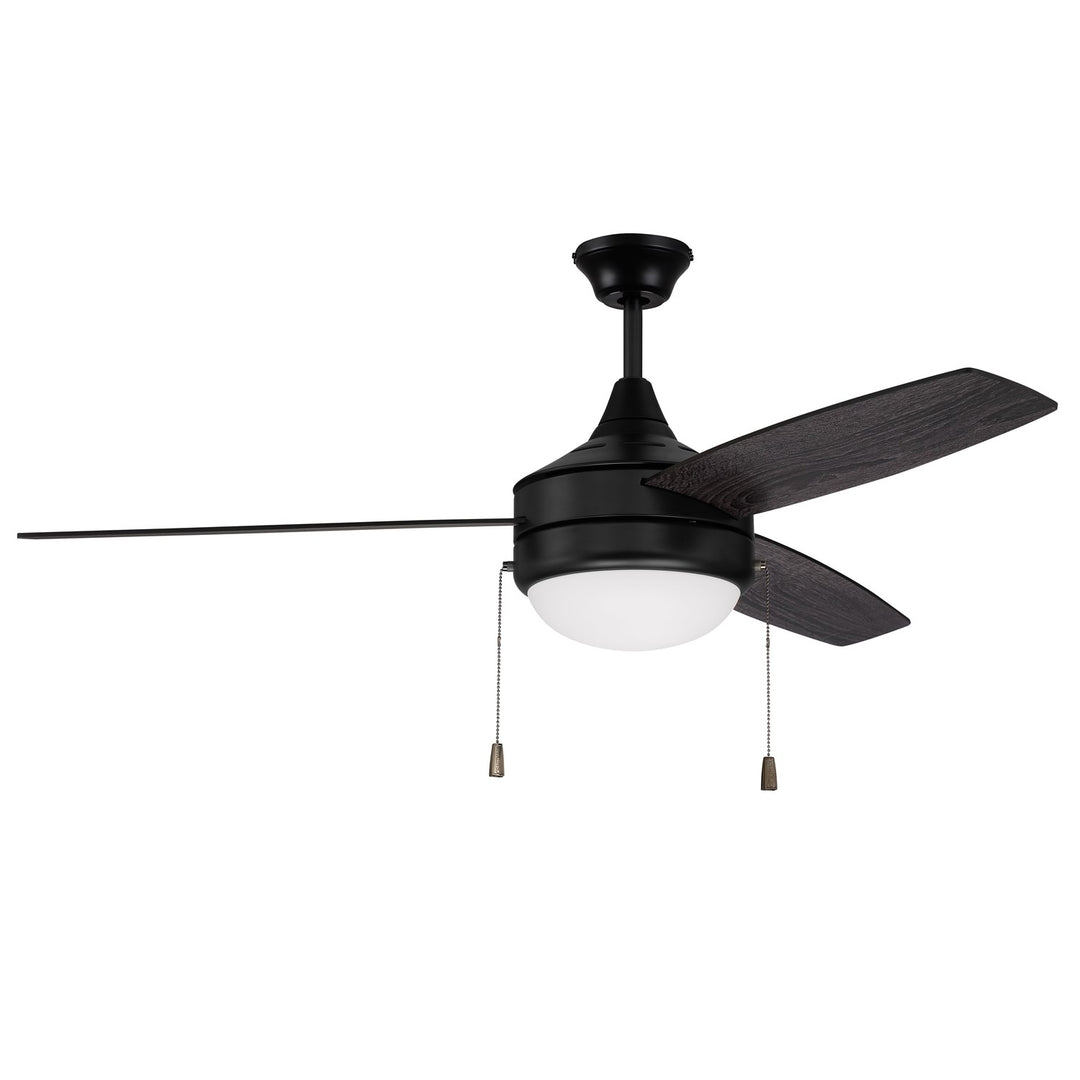 52in Phaze Energy Star 3 in Flat Black w/ Flat Black/Greywood Blades by Craftmade