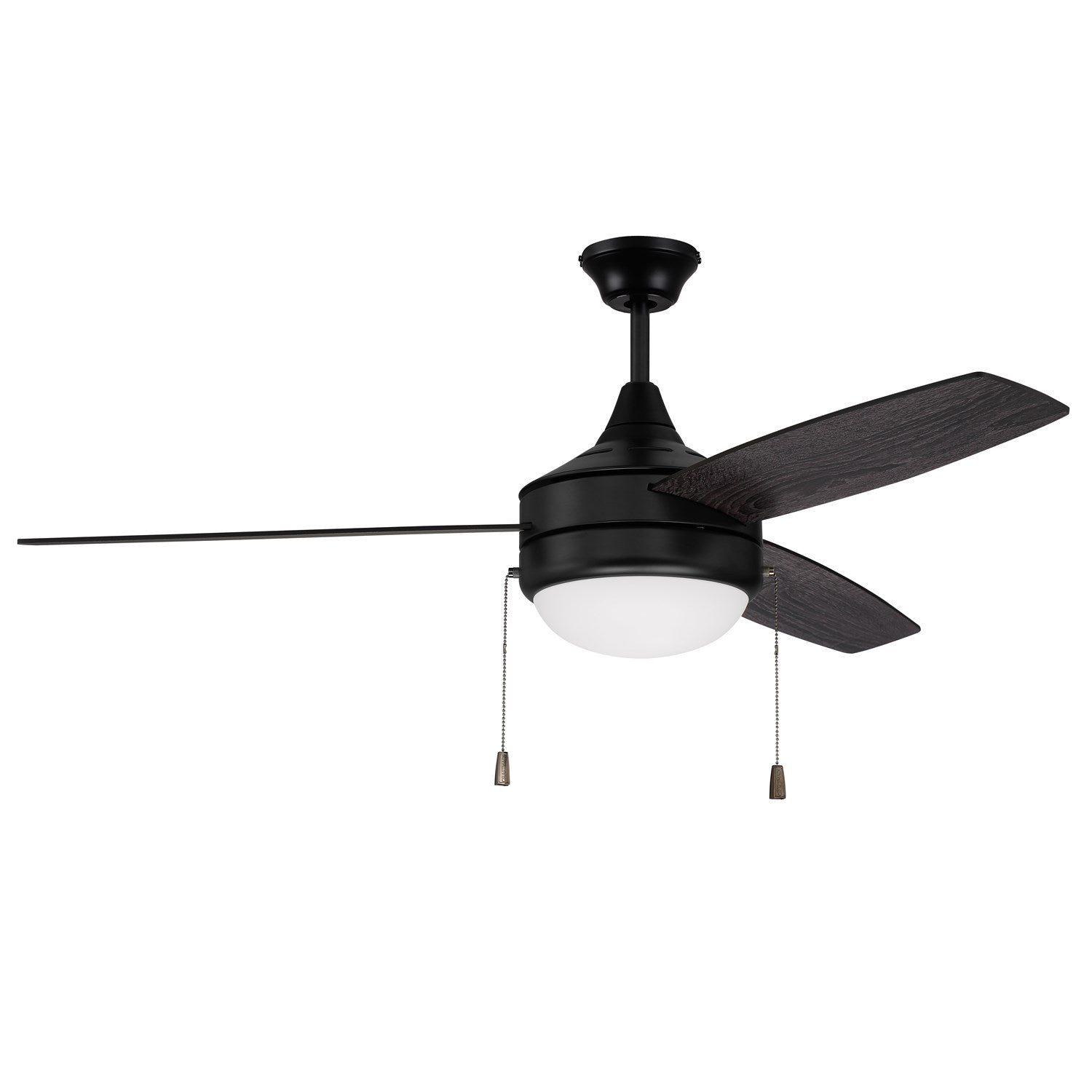 52in Phaze Energy Star 3 in Flat Black w/ Flat Black/Greywood Blades by Craftmade