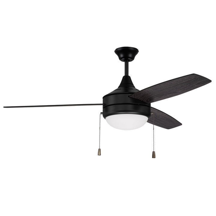 52in Phaze Energy Star 3 in Flat Black w/ Flat Black/Greywood Blades by Craftmade