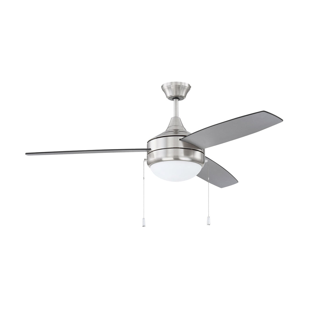 52in Energy Star Phaze 3 Ceiling Fan In Brushed Polished Nickel by Craftmade
