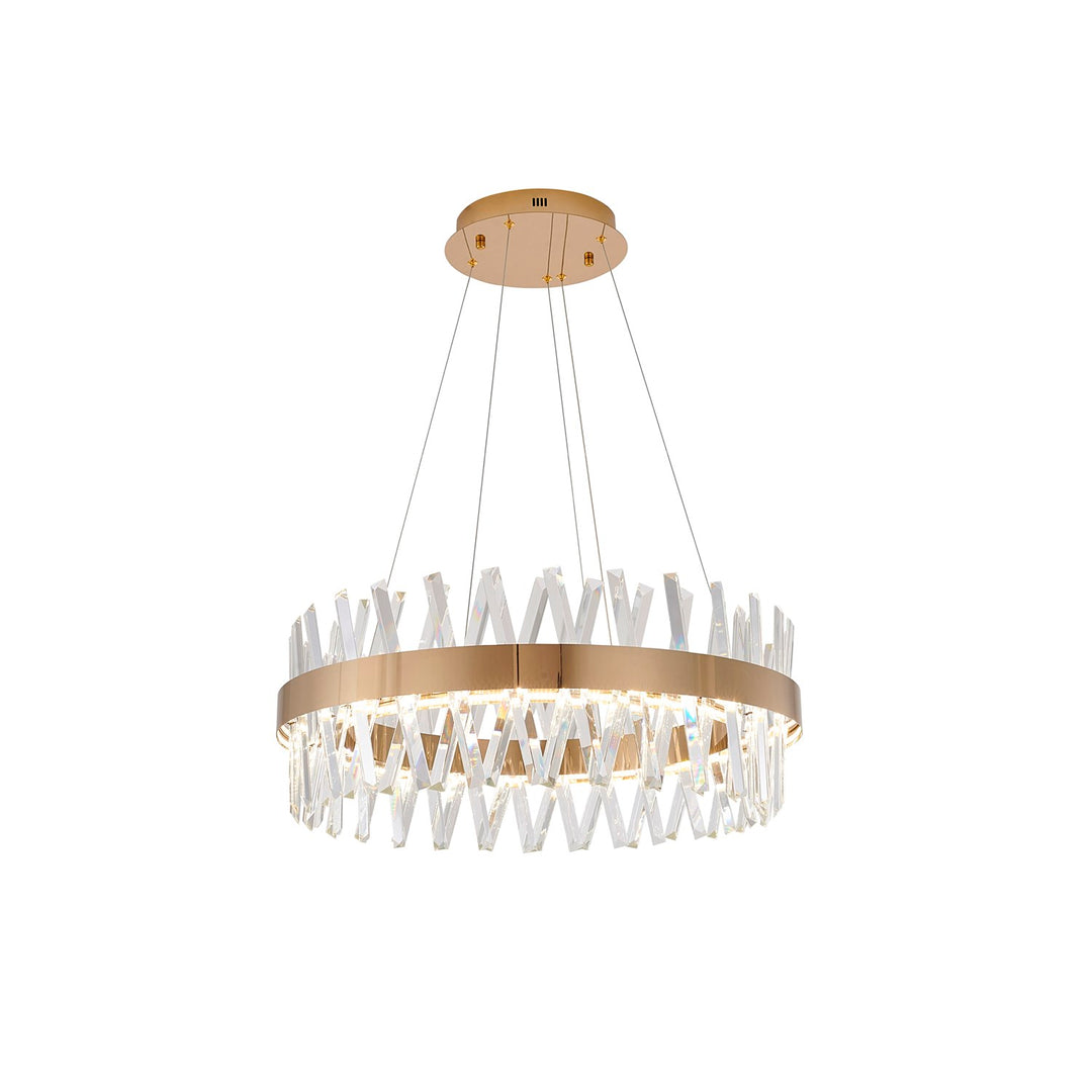 Gold Led Chandelier by Bethel