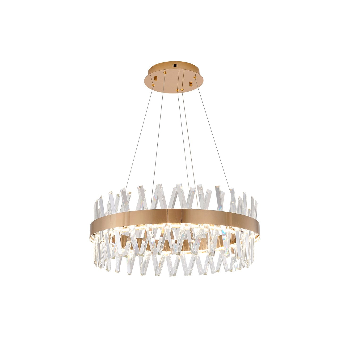 Gold Led Chandelier by Bethel