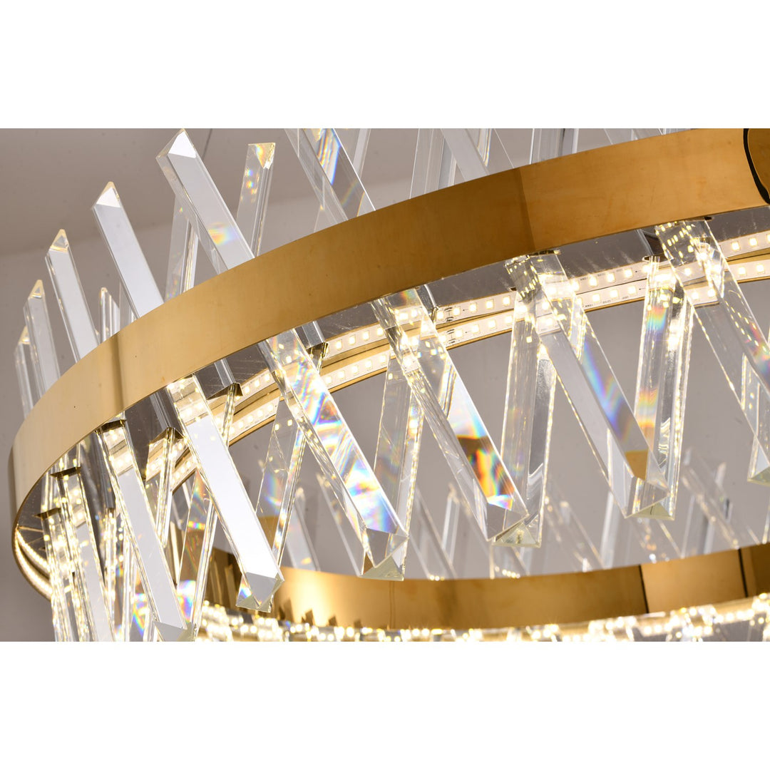 Gold Led Chandelier