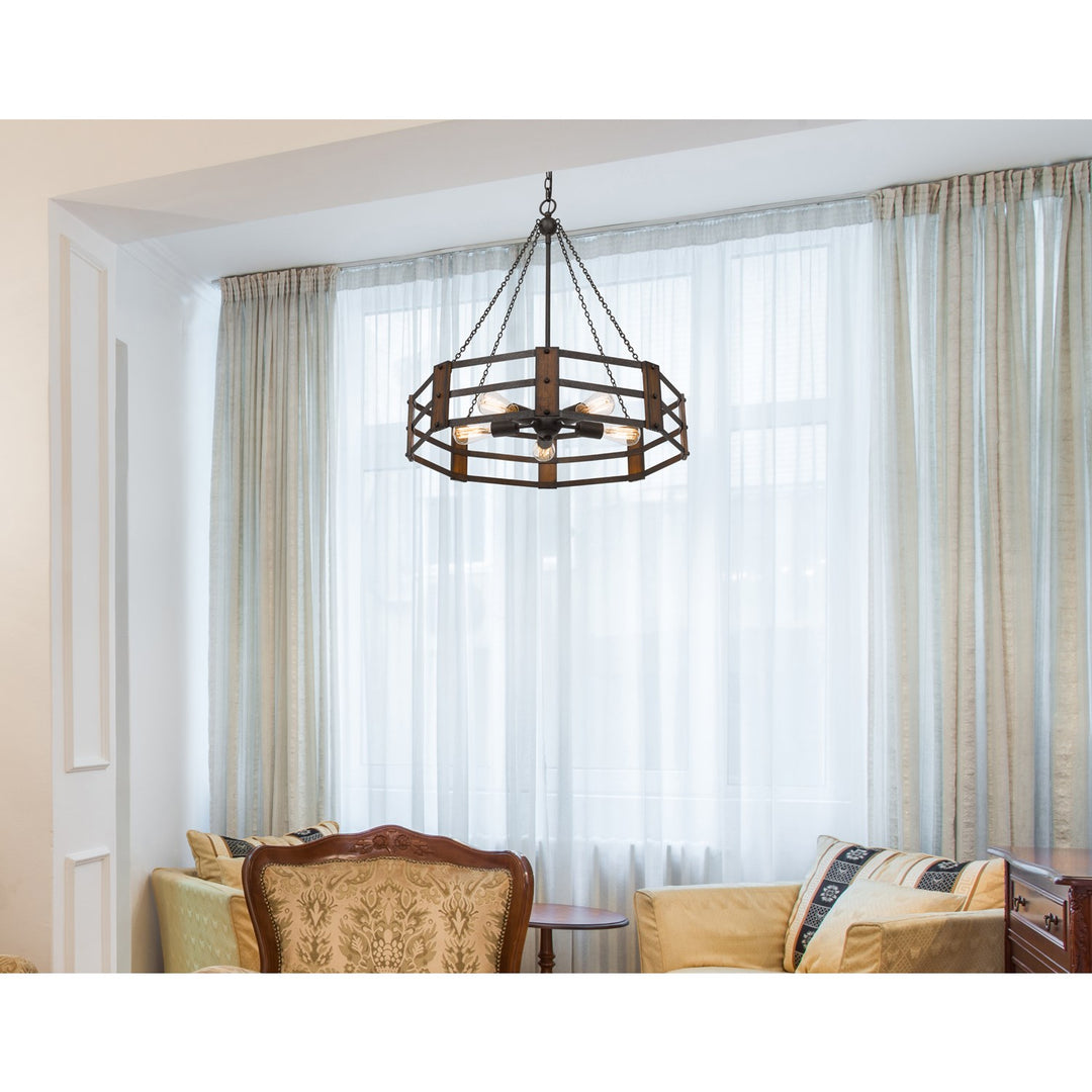 60W X 5  Metal Chandelier