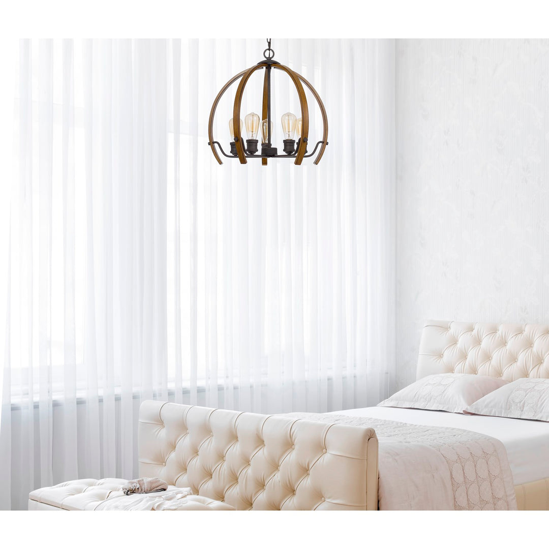 60W X 5  Metal Chandelier