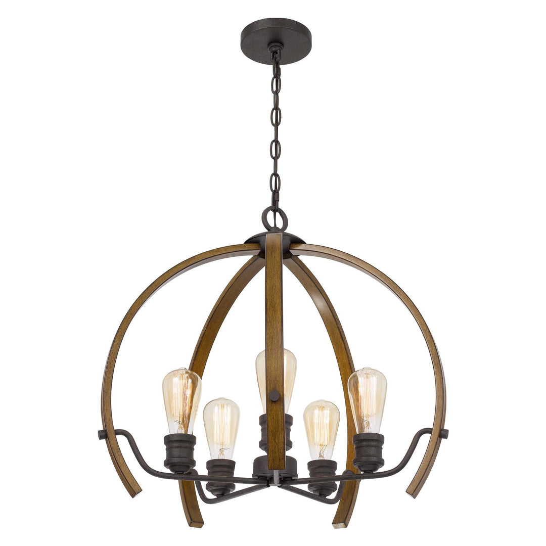 60W X 5  Metal Chandelier