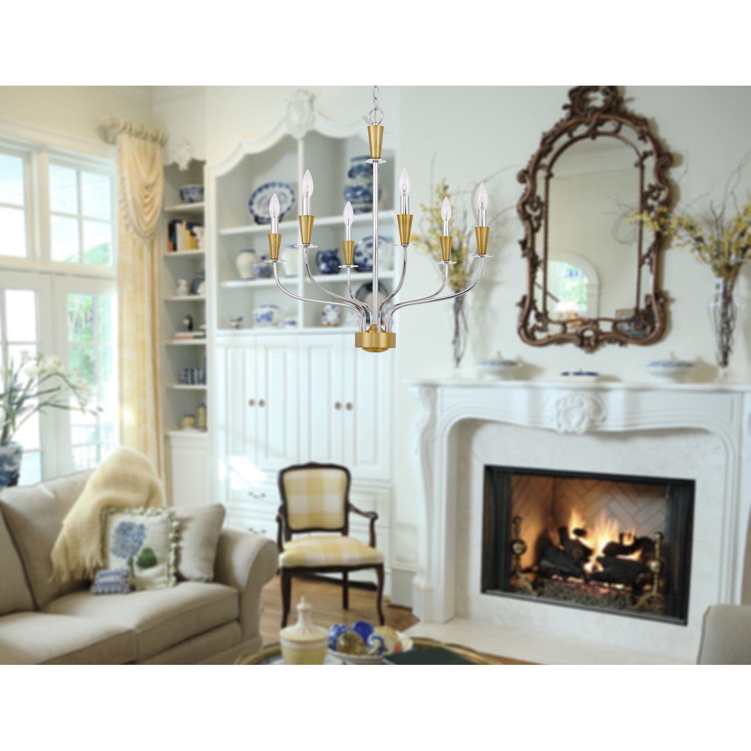 60W X 6  Metal Chandelier