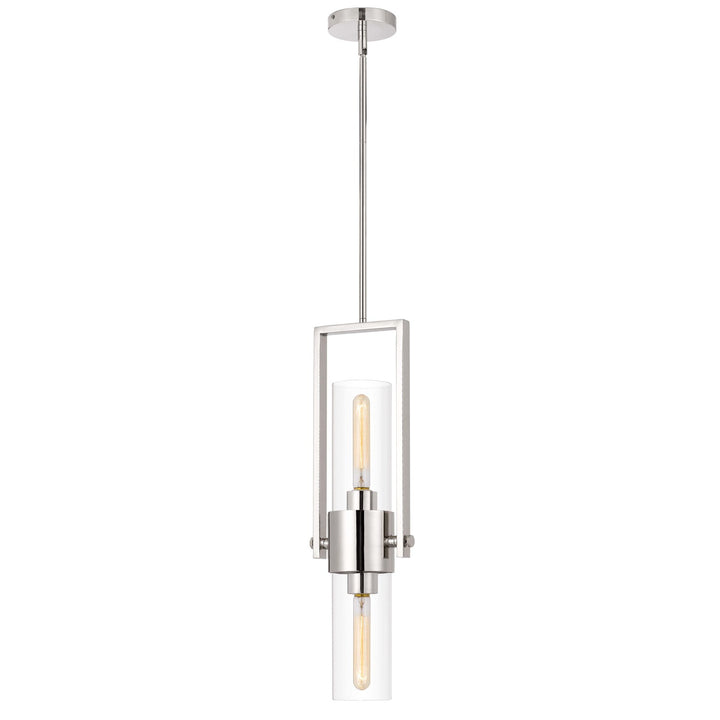 60W  Metal Pendant With Clear Glass Shade
