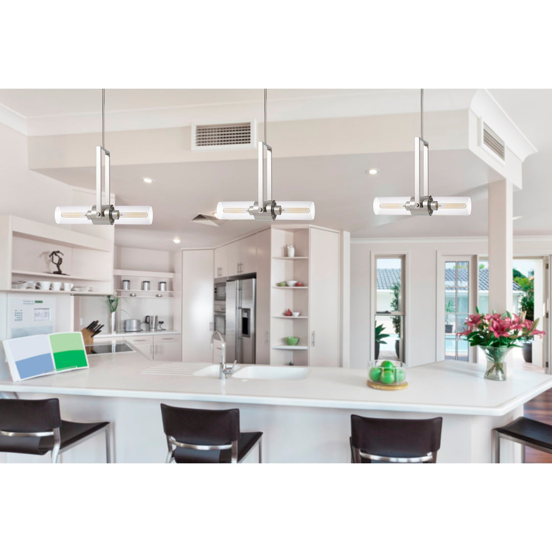 60W  Metal Pendant With Clear Glass Shade