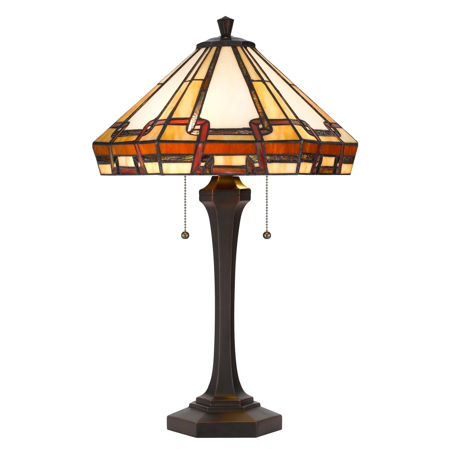 60W X 2  Table Lamp With Pull Chain Switch With Resin Lamp Body by CAL Lighting