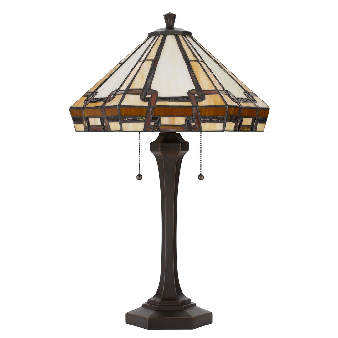 60W X 2  Table Lamp With Pull Chain Switch With Resin Lamp Body