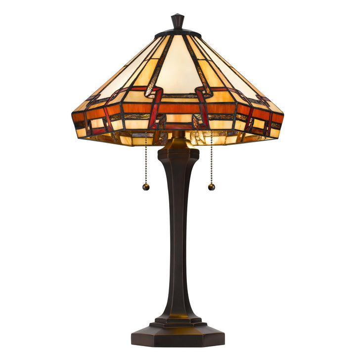 60W X 2  Table Lamp With Pull Chain Switch With Resin Lamp Body