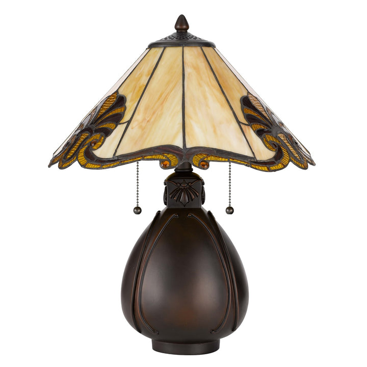 60W X 2  Table Lamp With Pull Chain Switch With Resin Lamp Body