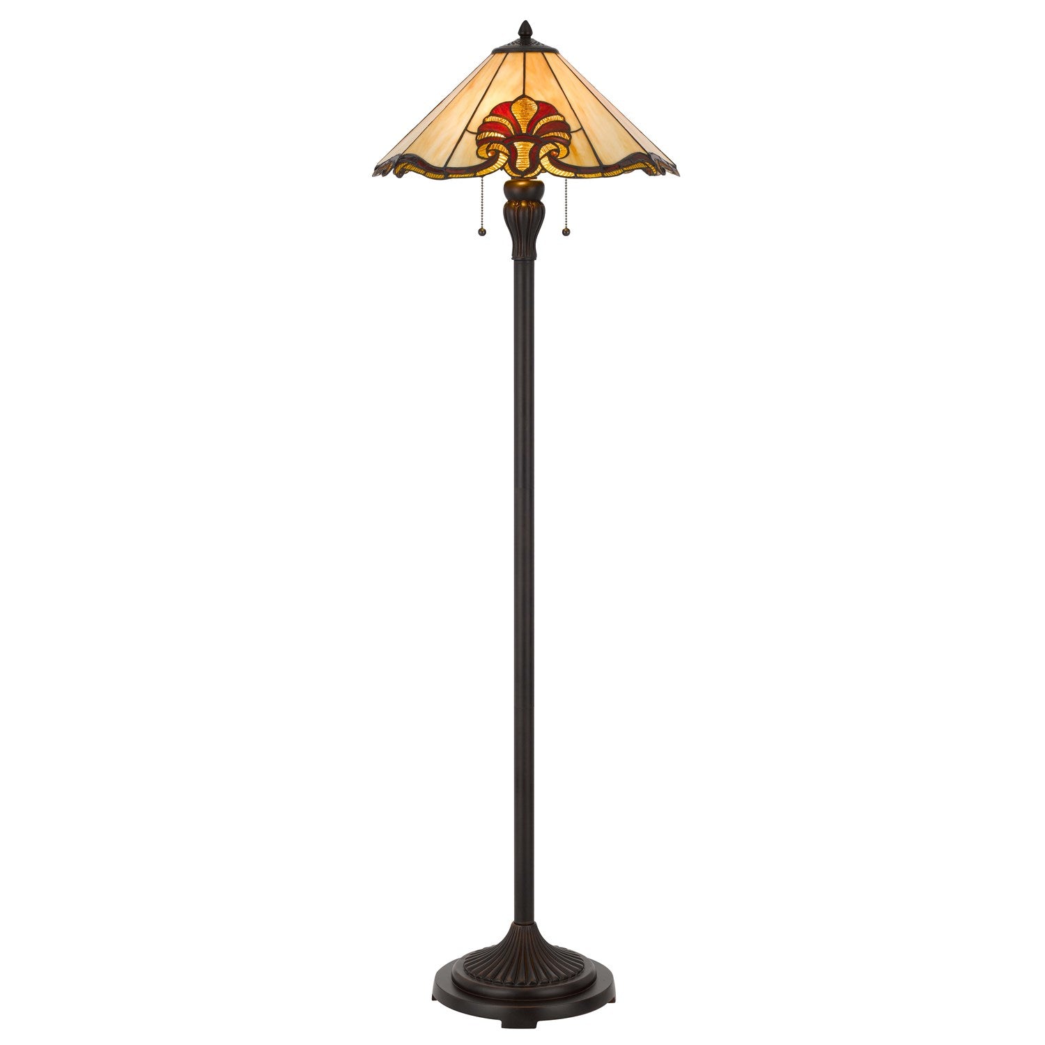 60W X 2  Table Lamp With Pull Chain Switch With Metal And Resin Lamp Body by CAL Lighting