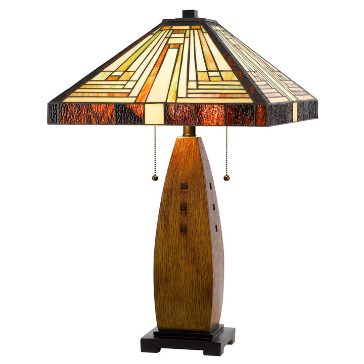 60W X 2  Table Lamp With Pull Chain Switch With Resin Lamp Body by CAL Lighting