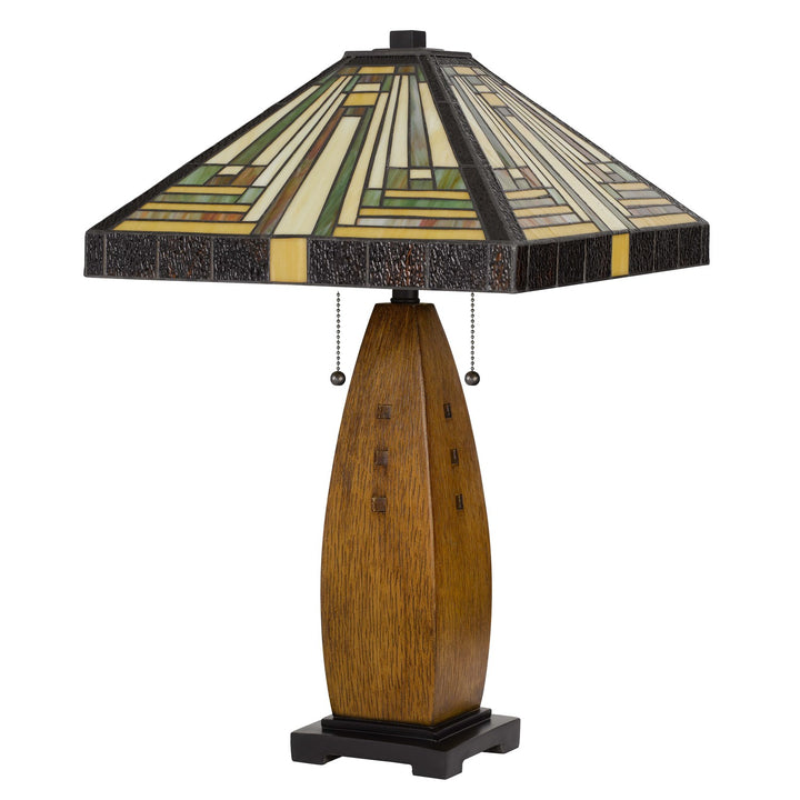 60W X 2  Table Lamp With Pull Chain Switch With Resin Lamp Body