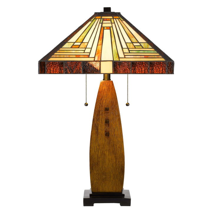 60W X 2  Table Lamp With Pull Chain Switch With Resin Lamp Body