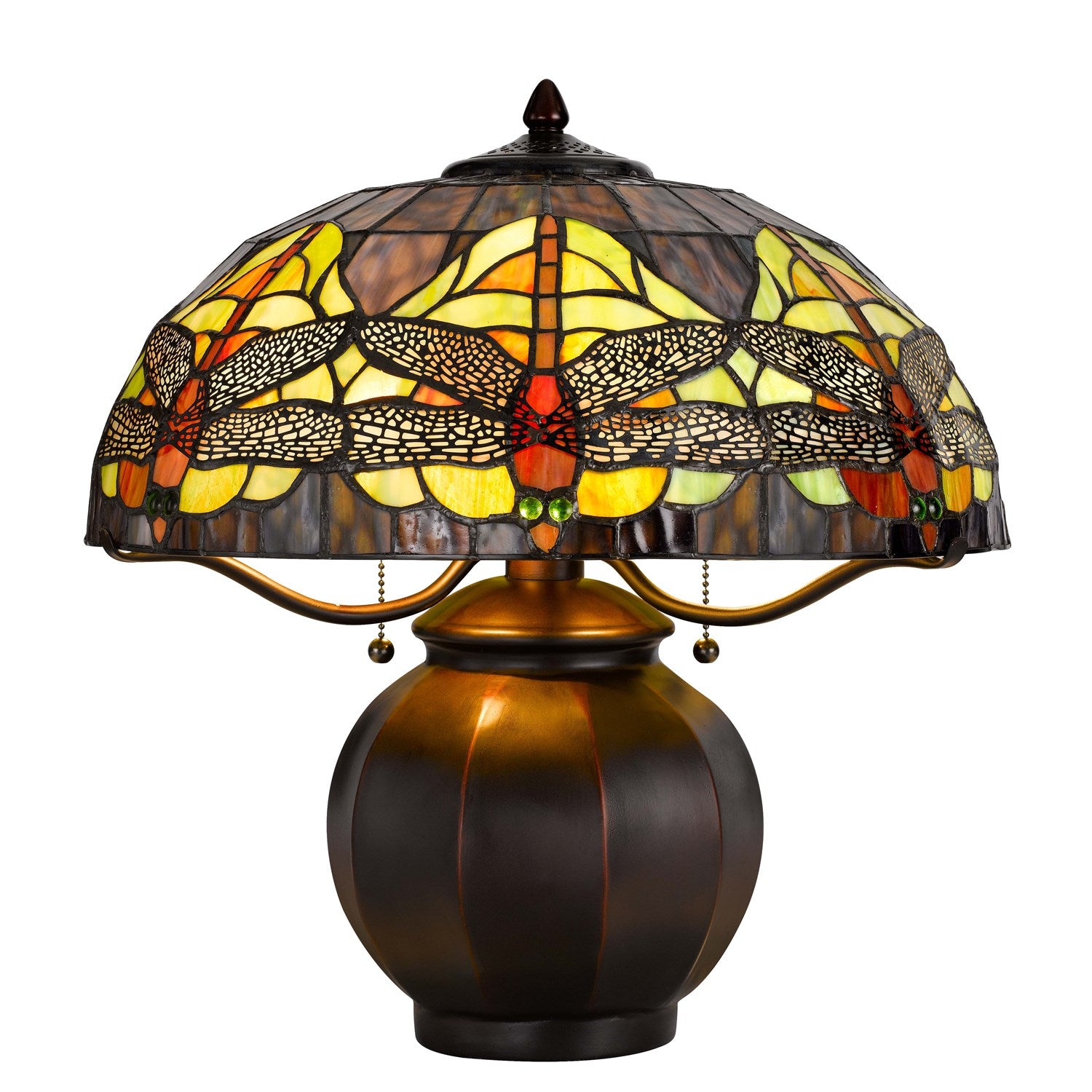 60W X 2  Table Lamp With Pull Chain Switch With Metal Lamp Body by CAL Lighting