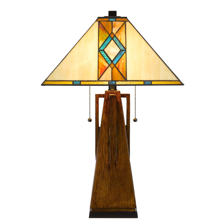 60W X 2  Table Lamp With Pull Chain Switch With Resin Lamp Body