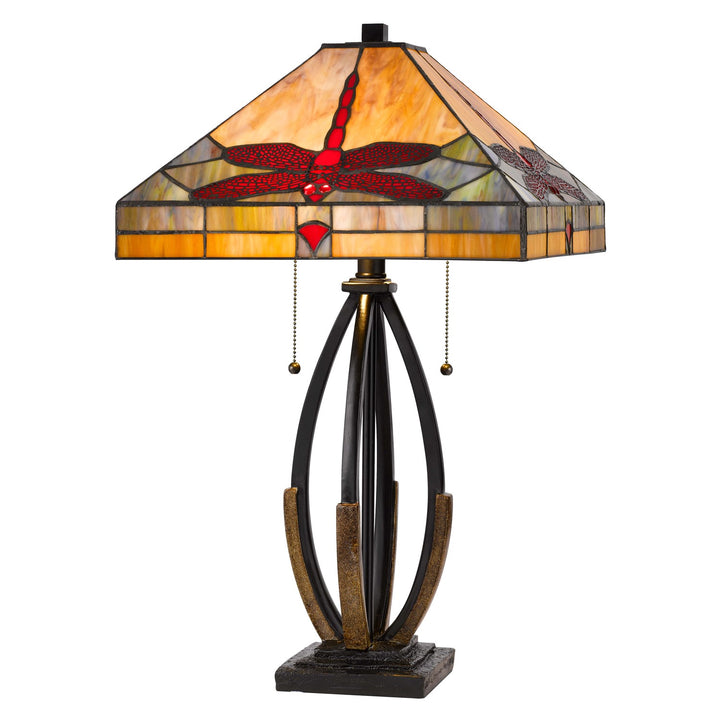 60W X 2  Table Lamp With Pull Chain Switch And Metal And Resin Lamp Body by CAL Lighting
