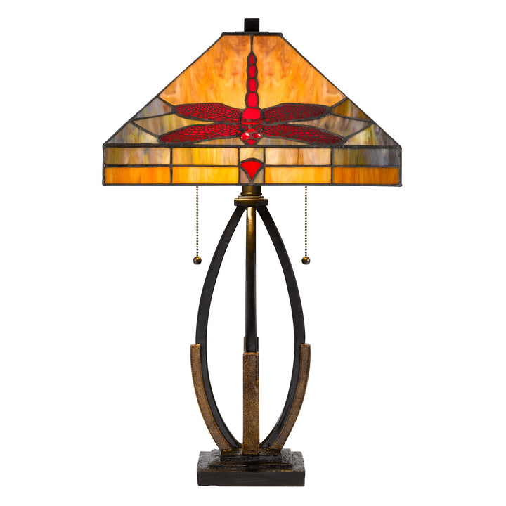 60W X 2  Table Lamp With Pull Chain Switch And Metal And Resin Lamp Body