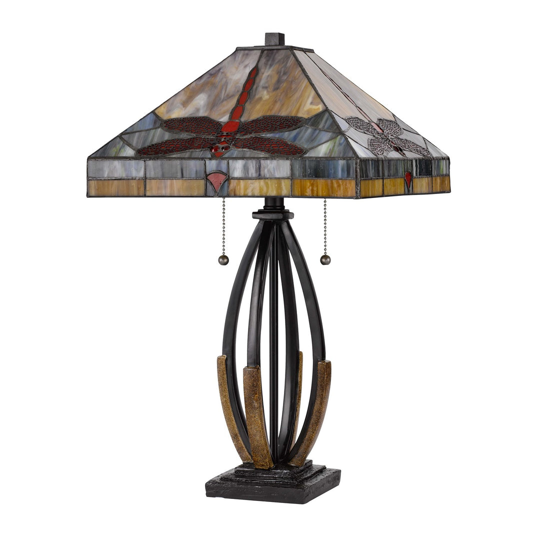 60W X 2  Table Lamp With Pull Chain Switch And Metal And Resin Lamp Body