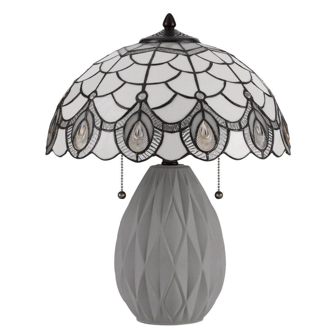 60W X 2  Table Lamp With Pull Chain Switch And Resin Lamp Body