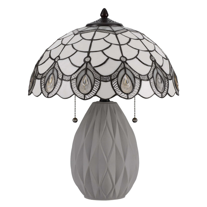 60W X 2  Table Lamp With Pull Chain Switch And Resin Lamp Body