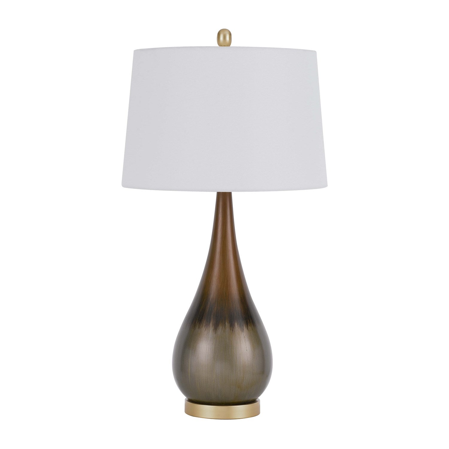 150W 3 Way  Metal Table Lamp With Hardback Taper Drum Fabric Shade by CAL Lighting