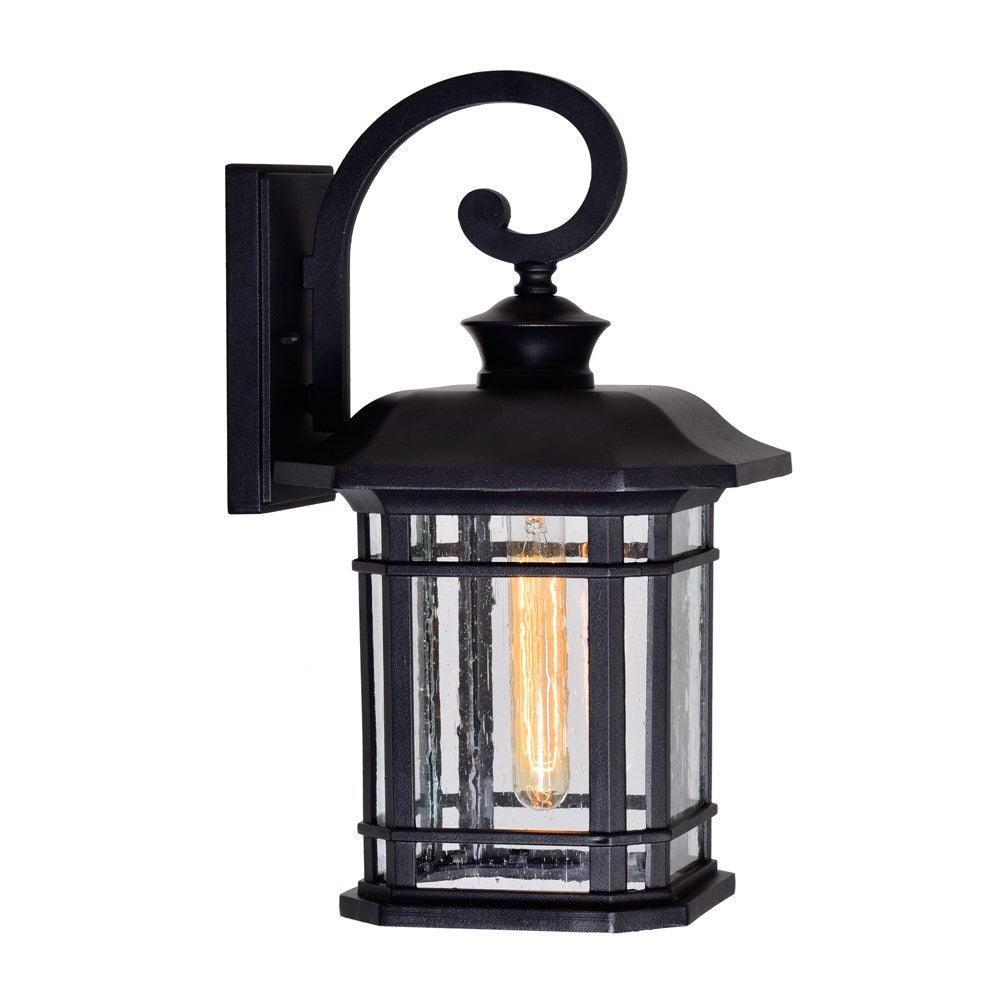 1 Light Outdoor Black Wall Lantern by CWI Lighting