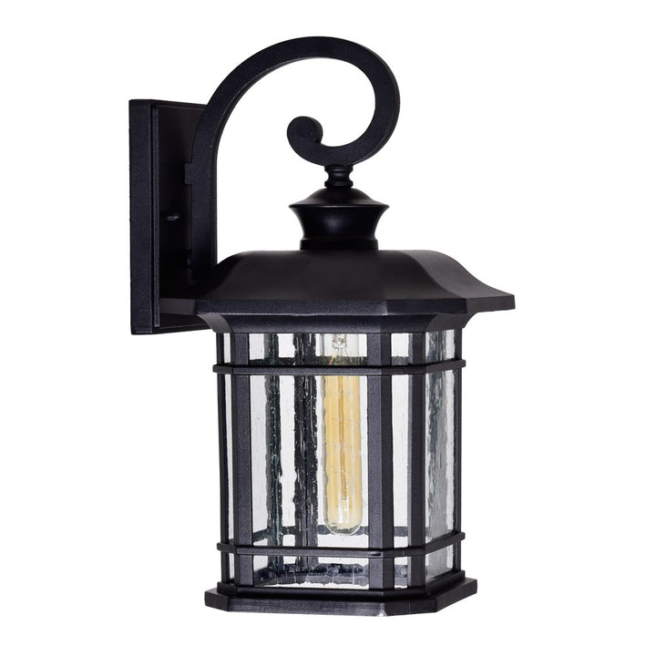 1 Light Outdoor Black Wall Lantern