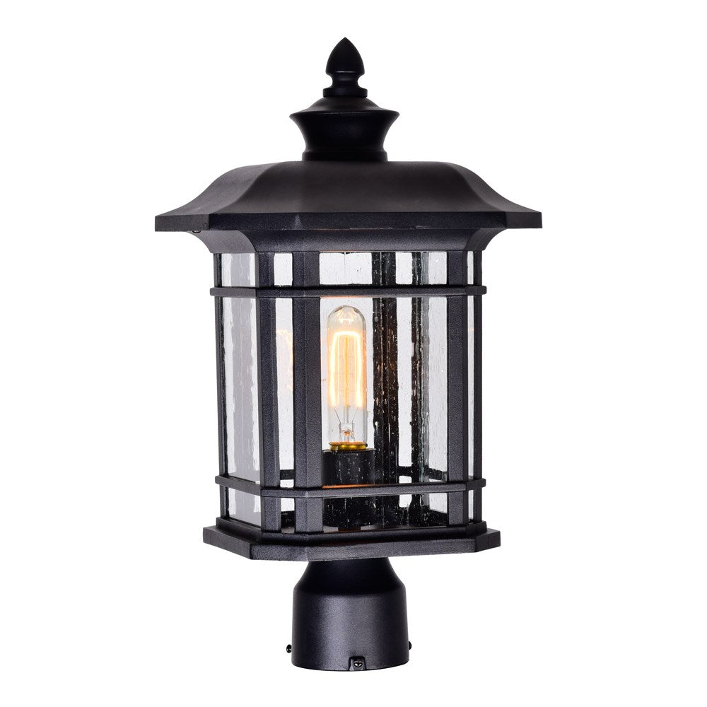 1 Light Outdoor Black Lantern Head by CWI Lighting